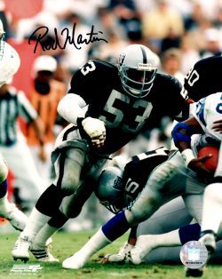 Autographed  ROD MARTIN 8X10 Oakland Raiders photo