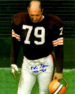 Autographed BOB GAIN 8X10 Cleveland Browns Photo