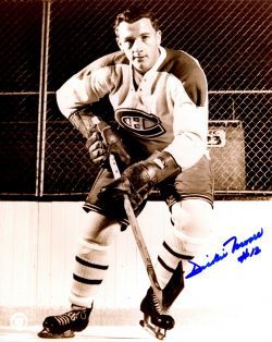 Autographed DICKIE MOORE 8X10  Montreal Canadiens Photo