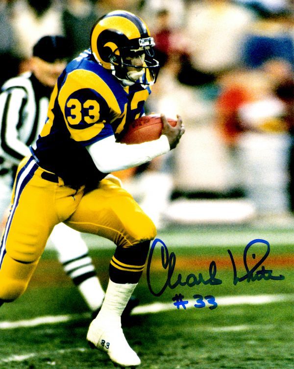 AUTOGRAPHED CHARLES WHITE 8x10 Los Angeles Rams Photo