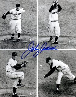 AUTOGRAPHED JOHNNY ANTONELLI 8x10 New York Giants Photo