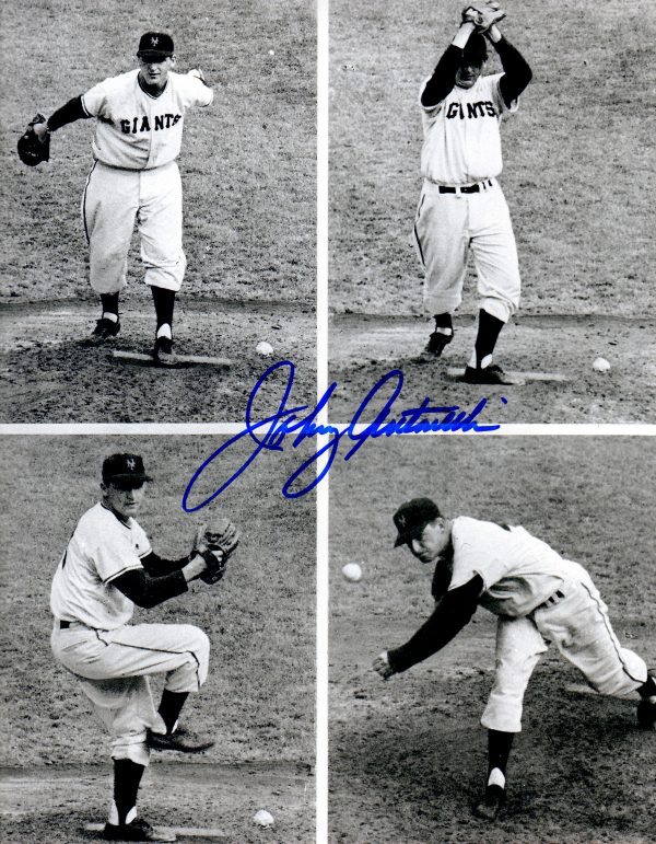 AUTOGRAPHED JOHNNY ANTONELLI 8x10 New York Giants Photo