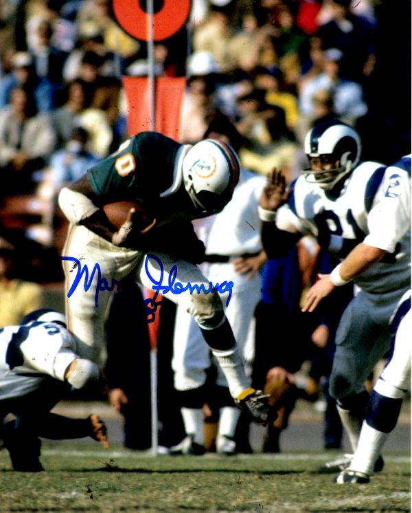 Autographed MARV FLEMING 8X10 Miami Dolphins  photo