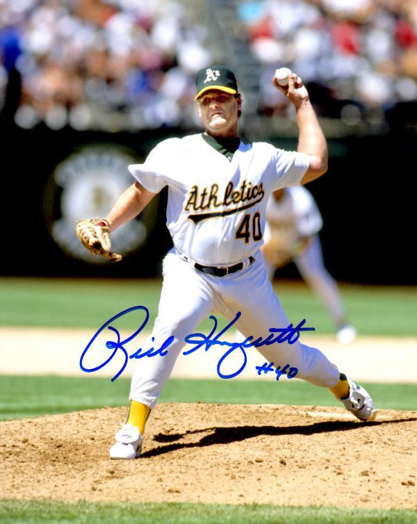 AUTOGRAPHED RICK HONEYCUTT 8X10 Oakland A's Photo