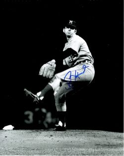 AUTOGRAPHED SKIP LOCKWOOD 8X10 photo Milwaukee Brewers