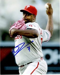 AUTOGRAPHED JEROME WILLIAMS 8X10 Philadelphia Phillies Photo