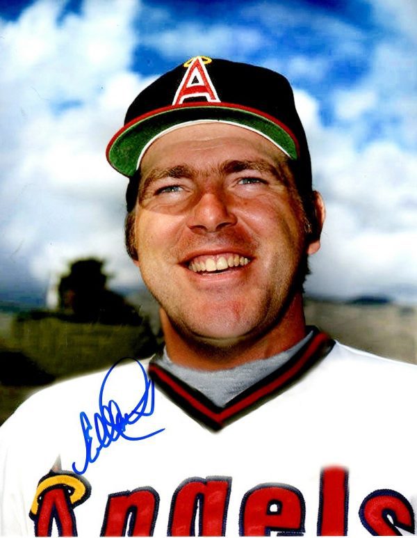 AUTOGRAPHED ED OTT 8X10 Los Angeles Angels Photo