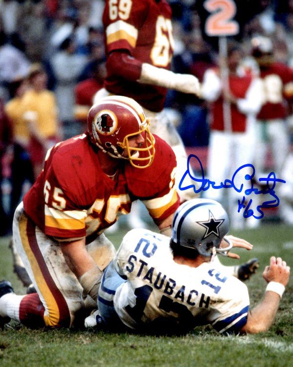 Autographed DAVE BUTZ 8x10 Washington Redskins Photo
