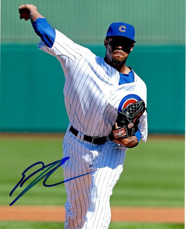 AUTOGRAPHED EDWIN JACKSON 8X10 Chicago Cubs Photo