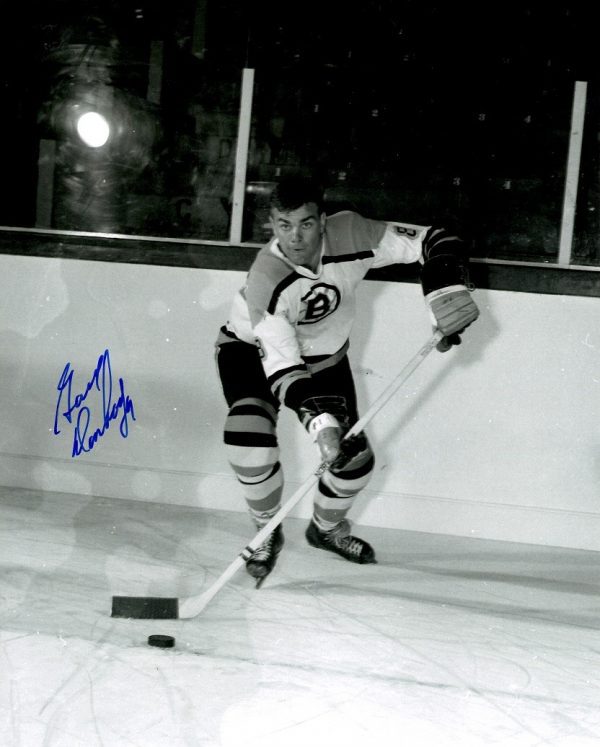 Autographed GARY DORNHOEFER 8X10 Boston Bruins  Photo