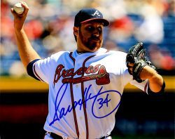 AUTOGRAPHED AARON HARANG 8X10 Atlanta Braves photo