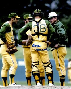AUTOGRAPHED GENE TENACE 8X10  OAKLAND A's Photo