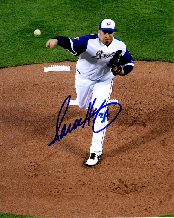 AUTOGRAPHED AARON HARANG 8X10 Atlanta Braves photo