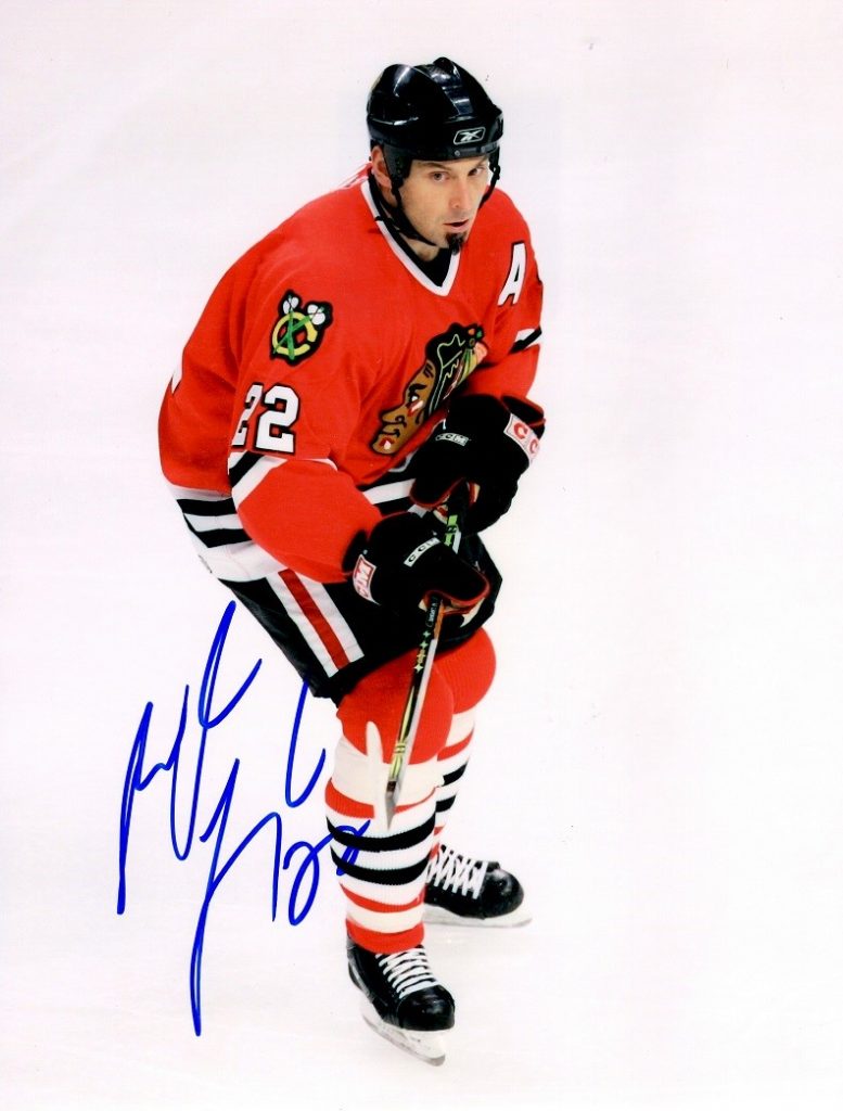 Autographed MARTIN LAPOINTE Photo Chicago Blackhawks Main Line