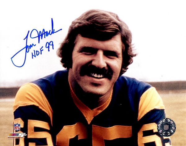AUTOGRAPHED TOM MACK 8x10 Los Angeles Rams Photo