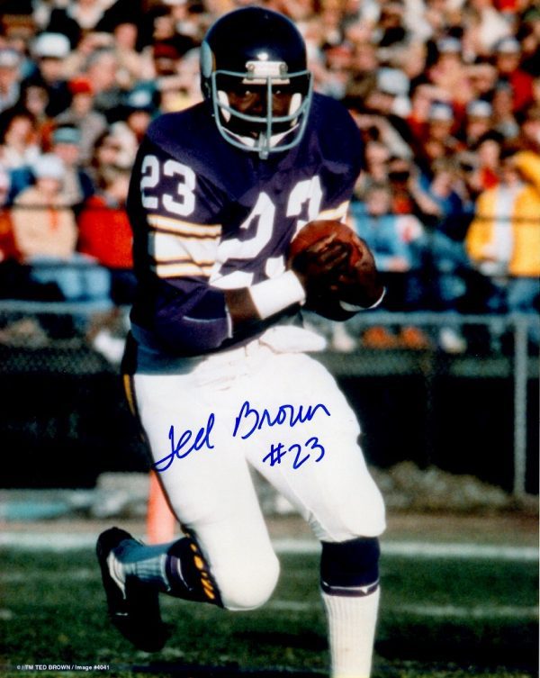 Autographed  TED BROWN 8X10 Minnesota Vikings Photo