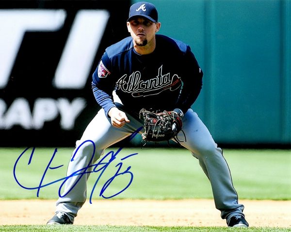 AUTOGRAPHED CHRIS JOHNSON 8X10 Atlanta Braves photo