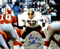Autographed NEAL OLKEWICZ 8x10 Washington Redskins Photo