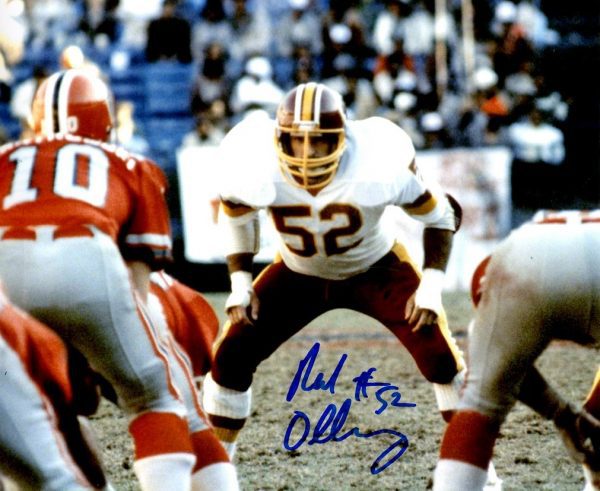 Autographed NEAL OLKEWICZ 8x10 Washington Redskins Photo