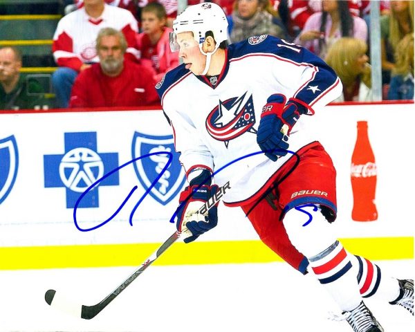 Autographed RYAN JOHANSEN 8X10 Blue Jackets Photo