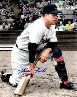 AUTOGRAPHED HANK FOILES 8X10 Cleveland Indians Photo