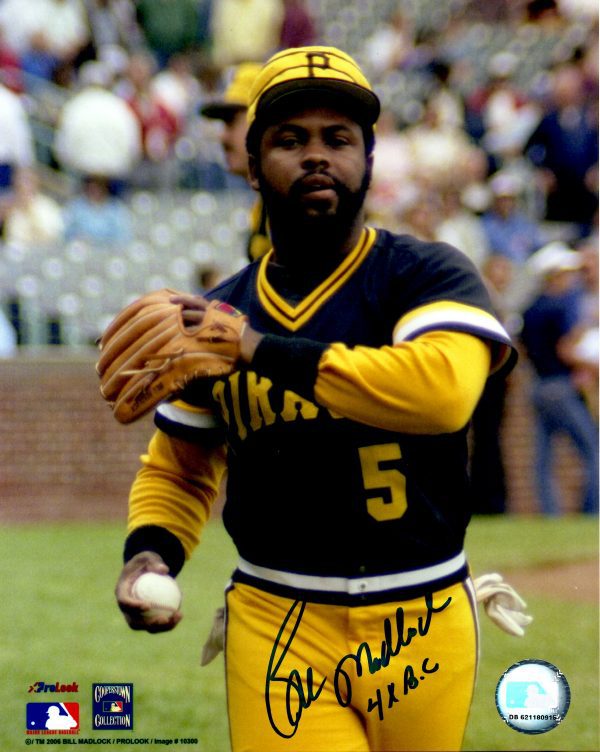 Autographed BILL MADLOCK 8X10 Pittsburgh Pirates Photo