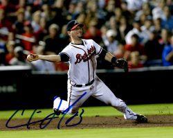 AUTOGRAPHED CHRIS JOHNSON 8X10 Atlanta Braves photo