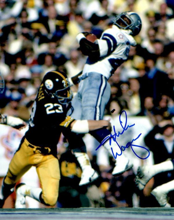 Autographed MIKE WAGNER 8X10 photo Pittsburgh Steelers