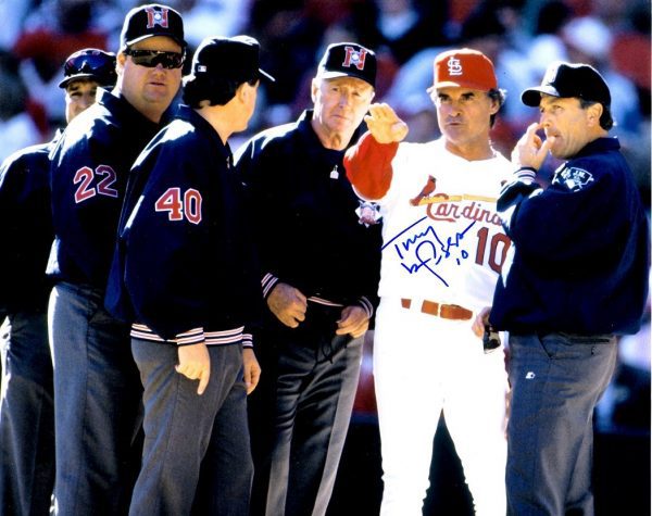 Autographed TONY LARUSSA  8X10 St Louis Cardinalsphoto