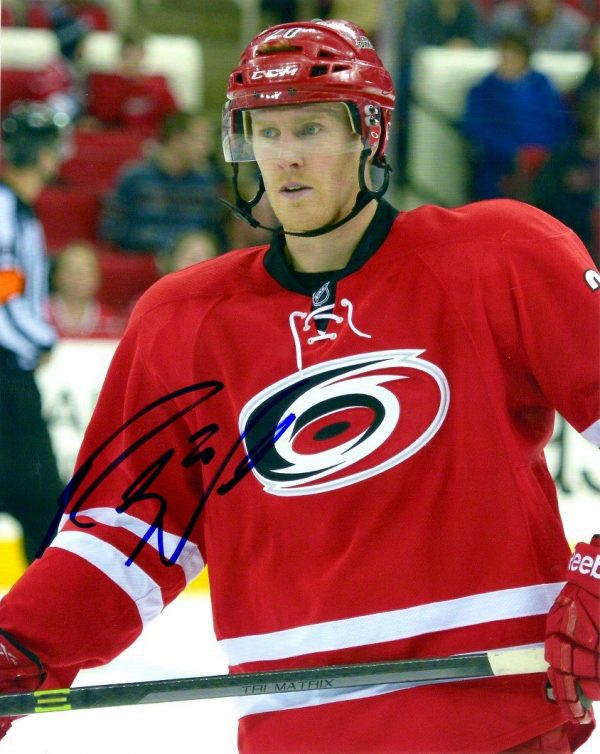 AUTOGRAPHED RILEY NASH 8X10 CAROLINA HURRICANES Photo