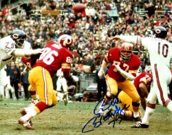 Autographed BILL BRUNDIGE 8x10 Washington Redskins Photo