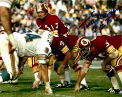 Autographed TERRY HERMELING 8x10 Washington Redskins Photo