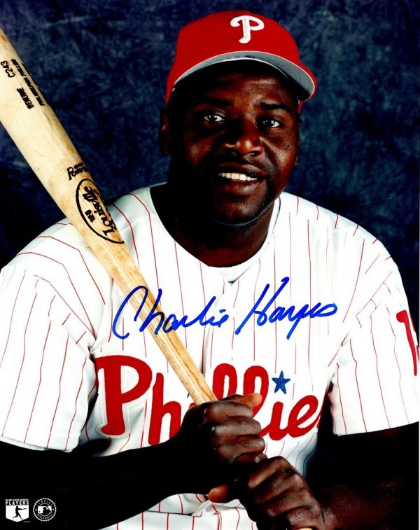 AUTOGRAPHED CHARLIE HAYES  8X10 Philadelphia Phillies Photo