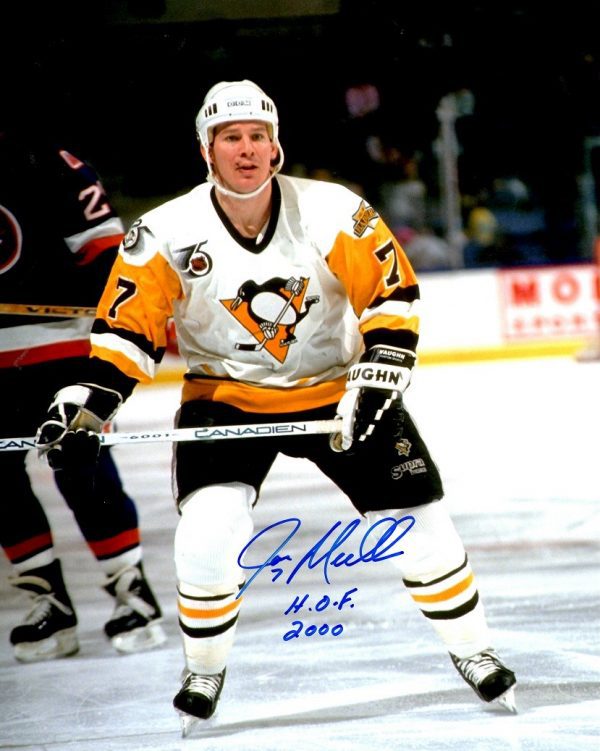 Autographed Joey Mullen "HoF 2000" Pittsburgh Penguins Photo