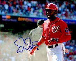 Autographed  DENARD SPAN 8X10 Washington Nationals Photo