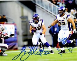Autographed TOBY GERHART & JOHN SULLIVAN 8X10 Minnesota Vikings Photo
