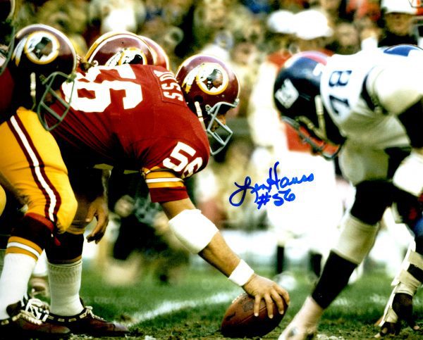 Autographed LEN HAUSS 8x10 Washington Redskins Photo