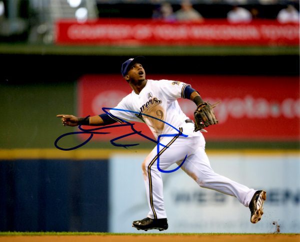 AUTOGRAPHED JEAN SEGURA 8X10 Milwaukee Brewers Photo
