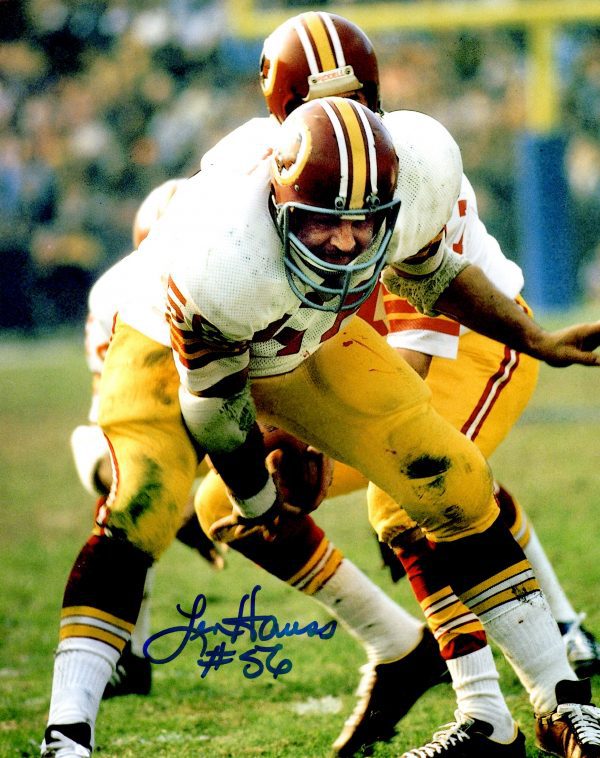 Autographed  LEN HAUSS 8x10 Washington Redskins Photo