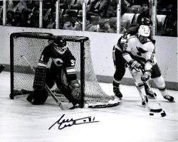 Autographed  REJEAN LEMELIN 8X10 Calgary Flames Photo