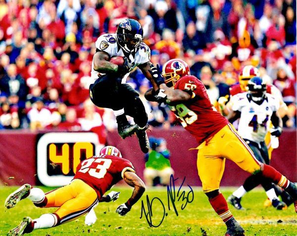 Autographed BERNARD PIERCE 8X10 Baltimore Ravens Photo
