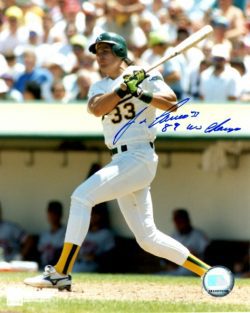 AUTOGRAPHED JOSE CANSECO 8x10 Oakland A's Photo