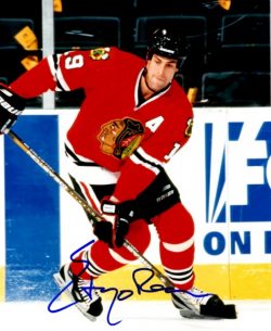 Autographed ETHAN MOREAU Photo - Chicago  Blackhawks