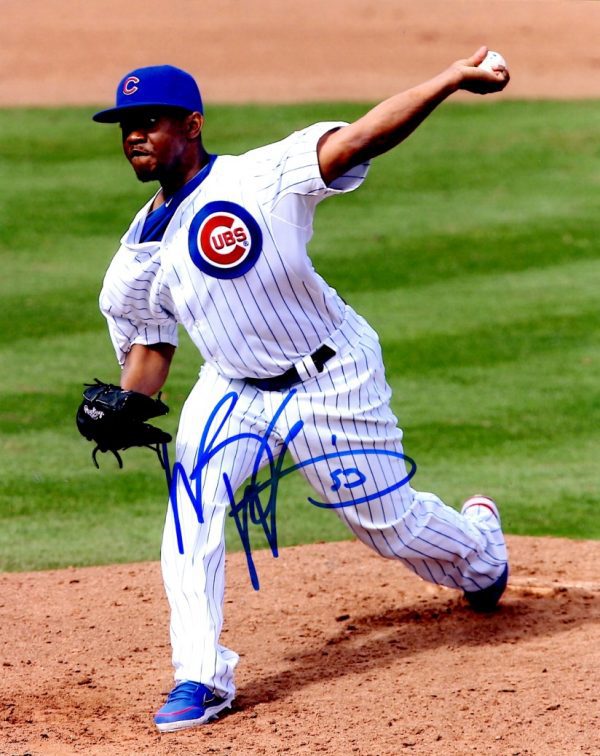 AUTOGRAPHED WESLEY WRIGHT 8X10 Chicago Cubs Photo