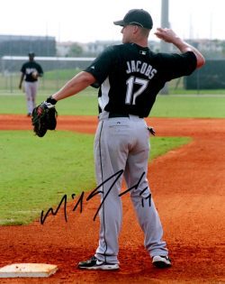 AUTOGRAPHED MIKE JACOBS 8X10 photo Florida Marlins