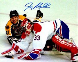 Autographed JOE MULLEN 8X10 Boston Bruins  Photo