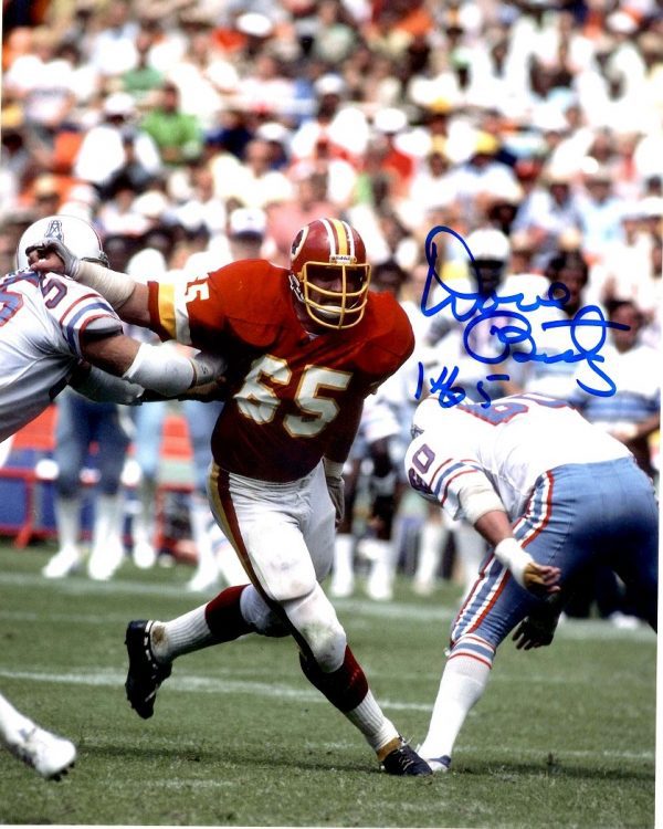 Autographed DAVE BUTZ  8X10 photo Washington Redskins