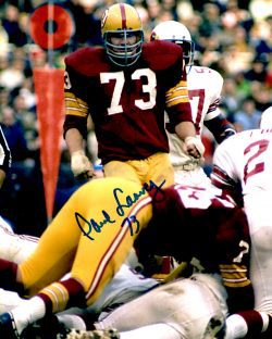 Autographed PAUL LAAVEG 8x10 Washington Redskins Photo