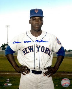 AUTOGRAPHED CHOO CHOO COLEMAN 8X10 New York Mets photo