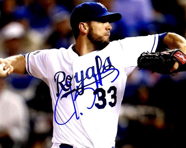 AUTOGRAPHED JAMES SHIELDS  8X10 Kansas City Royals Photo